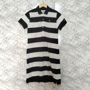 Palmer Short-sleeved Knee-length Dress with Stripes